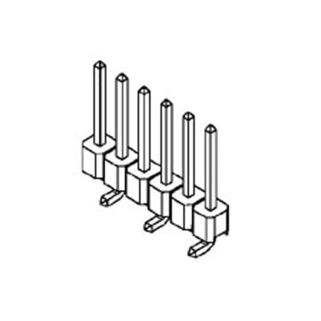 Molex Board Connector, 6 Contact(S), 1 Row(S), Male, Straight, Surface Mount Terminal 878980624